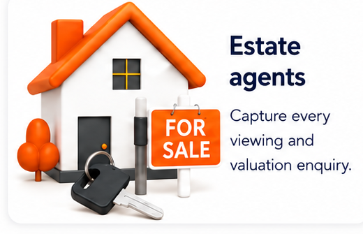 Estate agents — capture every viewing and valuation enquiry