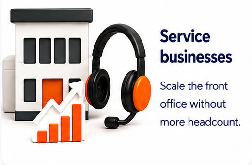 Service businesses — scale the front office without more headcount